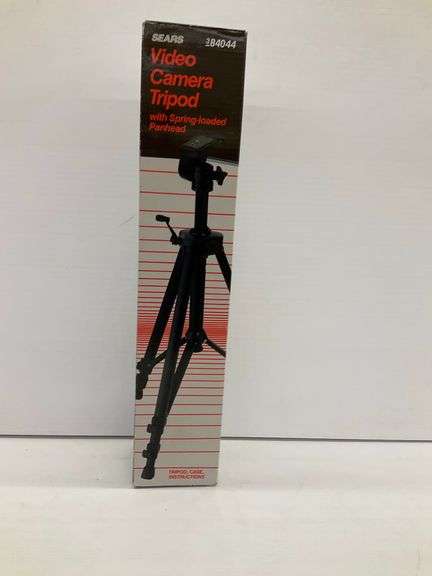 New Sears Video Camera Tripod with Spring-Loaded Panhead image