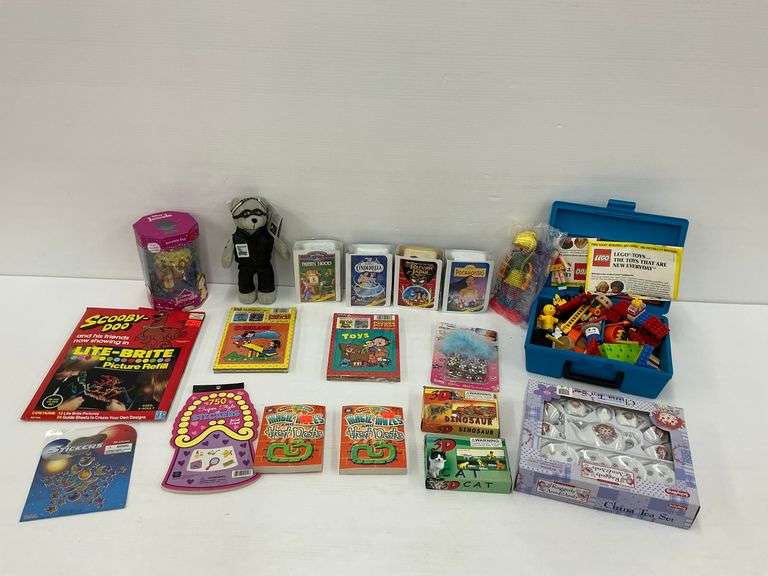 New/Like New Toys, Includes Lego, Puzzles, McDonald's, Stickers, Bloc Mates image