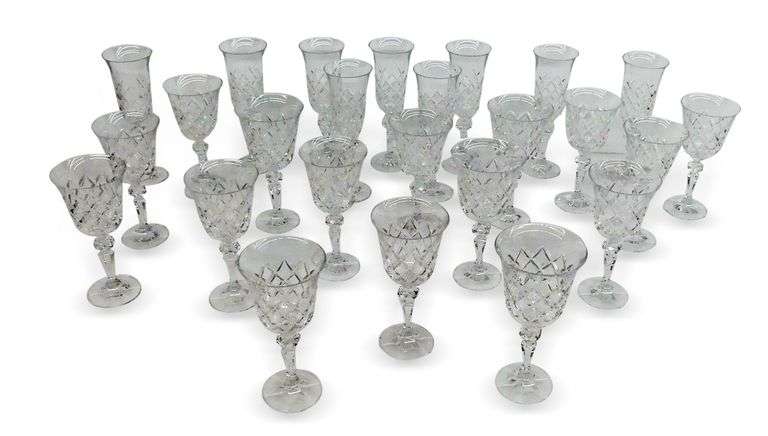 Set of 24 Waterford Crystal Stemware Glasses image