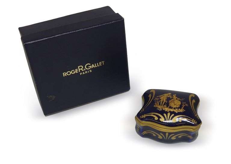 Roger & Gallet Limoges Porcelain Trinket Box with Original Box image