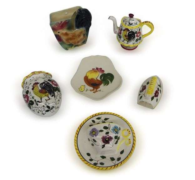 Group of Royal Copley and Ucagco Wall Pockets and Plates image