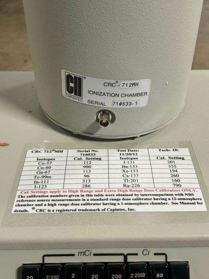 Capintec CRC-712MH Radioisotope Calibrator image