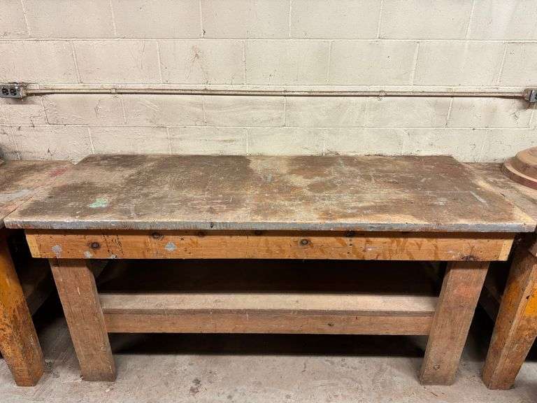 Wooden Work Bench ... 37 x 72 x 28 in. image
