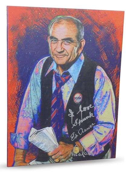 Ed Asner "I Love Spunk" Celebrity Portrait Giclee "I Love Spunk" Signed by Joseph Nicolosi image