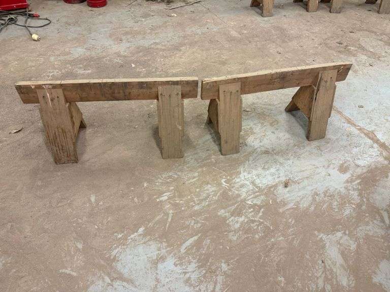 Wooden Saw Horses ... 19 x 40 x 14 in. image