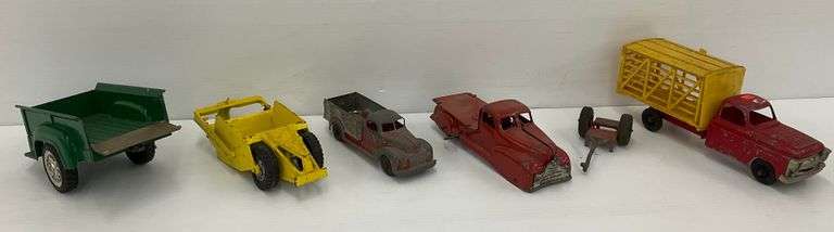 Vintage Toy Truck and Trailer Group Including Hubley, Marx image