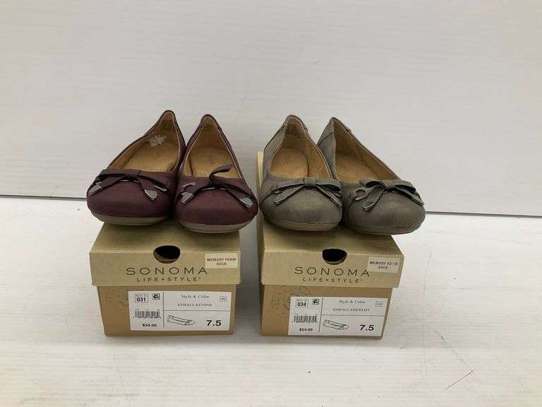 Two Pairs of Sonoma Life+Style Women's Flats - Size 7.5 image