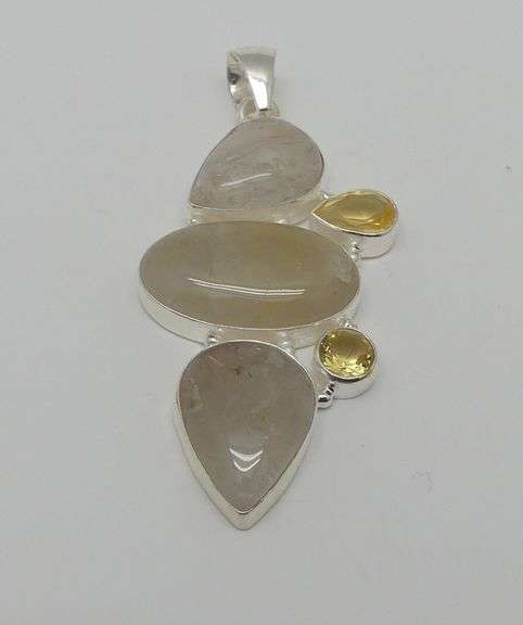 Sterling Silver Multi-Gemstone Pendant image