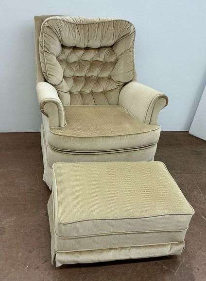 Upholstered Swivel Rocker and Ottoman Set image