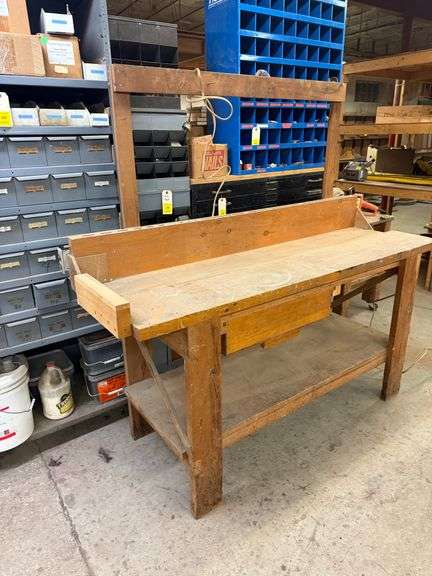 Wooden Work Bench image