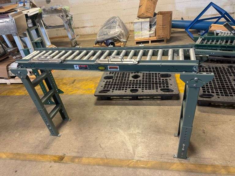 Hytrol Conveyor Roller Table Sections and Supports ...  38 x 60 x 12 in. and 38 x 48 x 12 in. ... See Description image