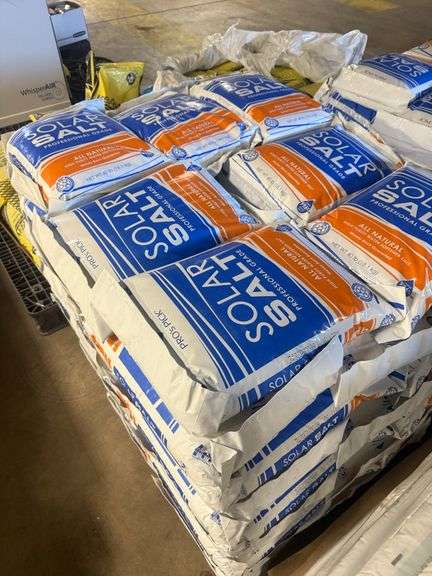 Pallet of Solar Salt High Purity Water Softener Salt ... 40 lbs. Per Bag image