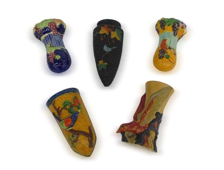 Five Floral Design Wall Pockets image