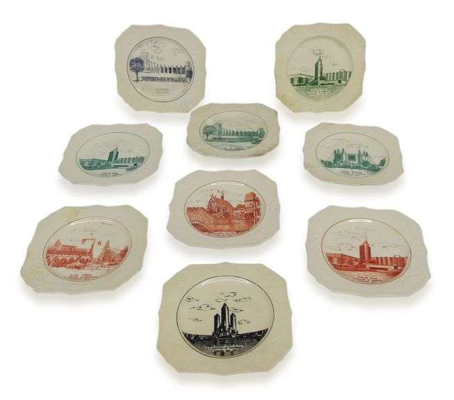 Nine Chicago 1933-1934 World's Fair Plates image