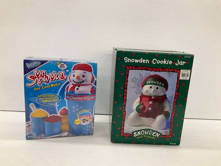 New Mr. Snowman Sno-Cone Maker and Snowden Cookie Jar image
