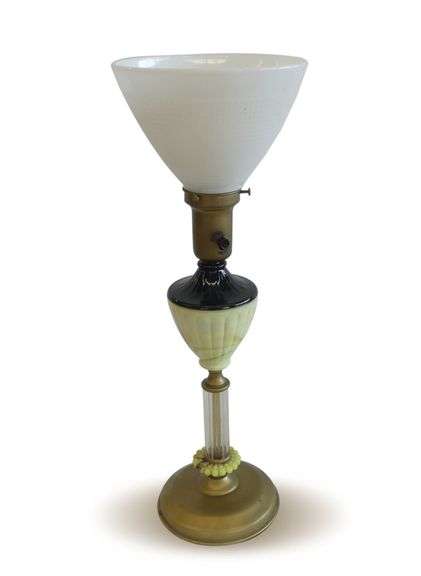 Green Uranium Glass Table Lamp image