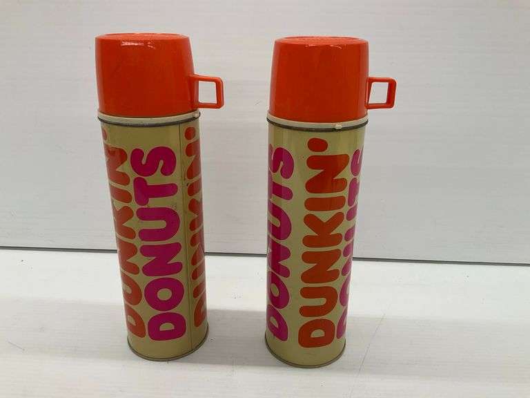 Two Dunkin' Donuts Thermos Bottles image
