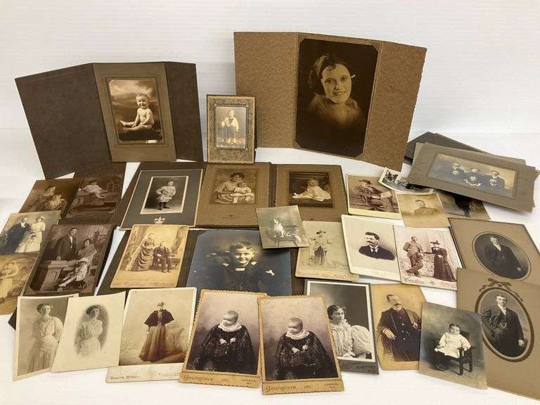 Collection of Sepia Tone Antique Portrait Photographs image