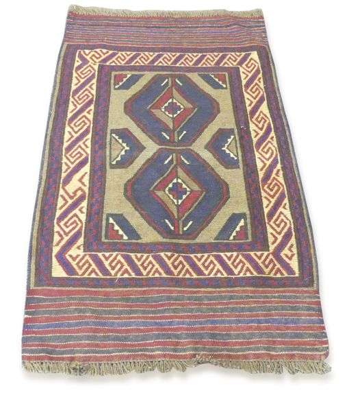 Handmade Afghan Area Rug w/ Geometric Design image