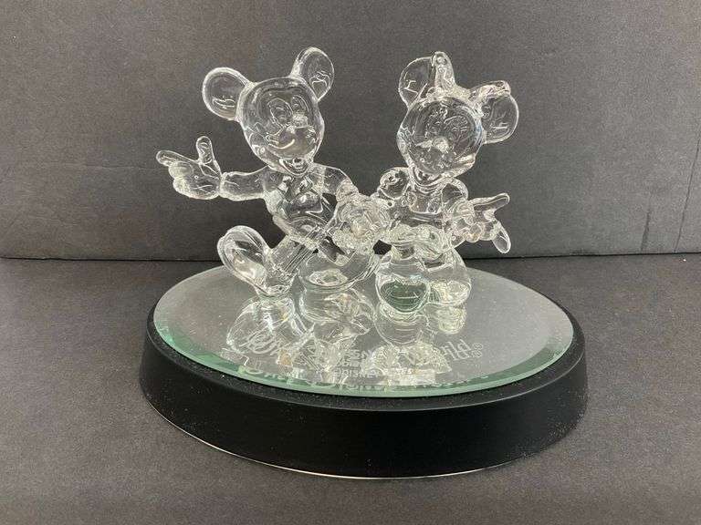Walt Disney World Crystal Figurine featuring Mickey and Minnie Mouse image
