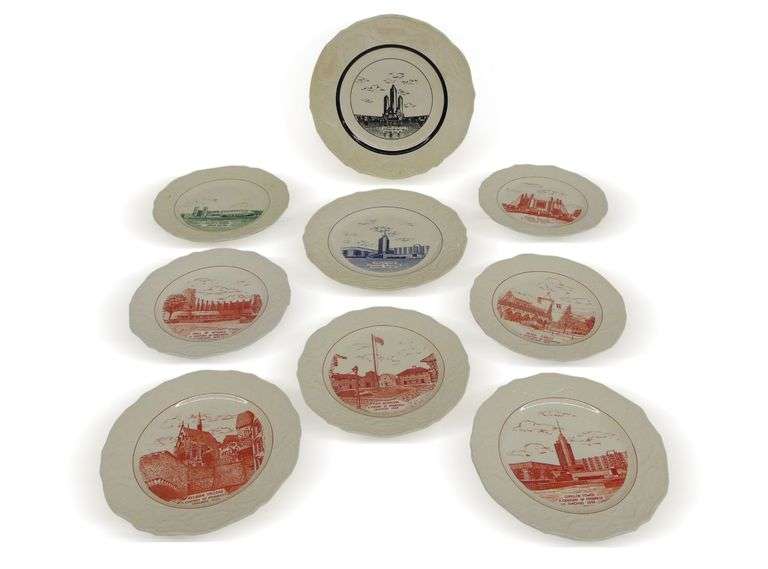 Eleven Pickard A Century of Progress Chicago Plates image