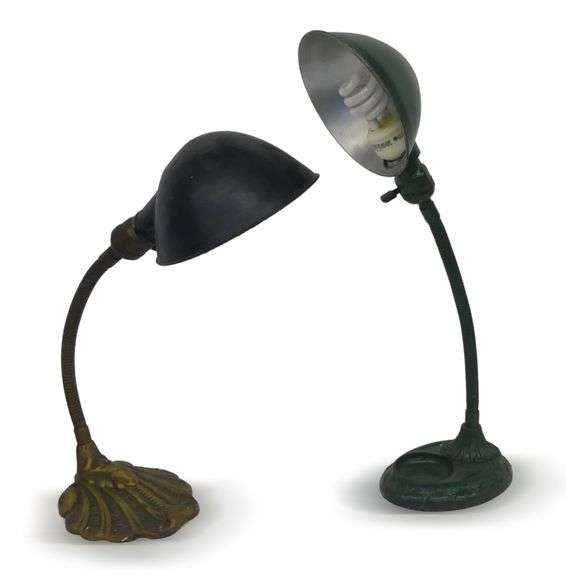 Pair of Vintage H.L.S. MFG. CO. Gooseneck Desk Lamps image