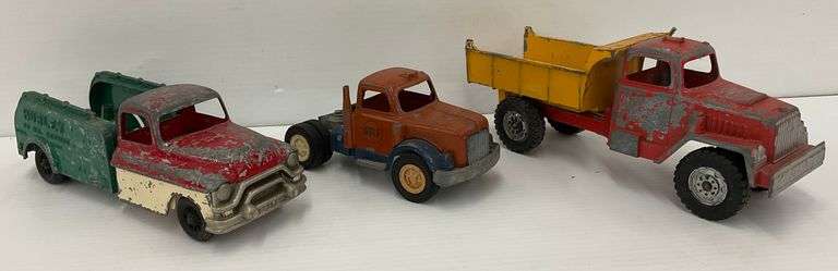 Vintage Hubley & Tonka Pressed Steel Toy Truck Lot image