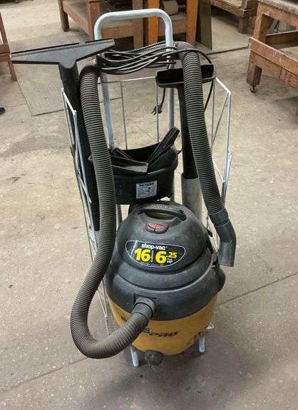 Shop-Vac 16 Gallon 6.25 Peak HP Wet/Dry Utility Vacuum with Cart and Attachments image