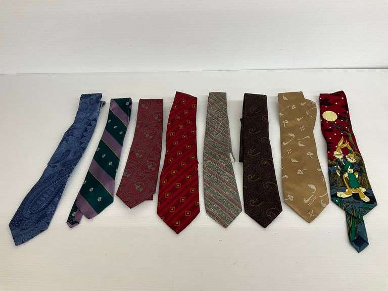 Designer Necktie Lot Featuring Brands Including Tommy Hilfiger, Briar, Trussardi and Others image