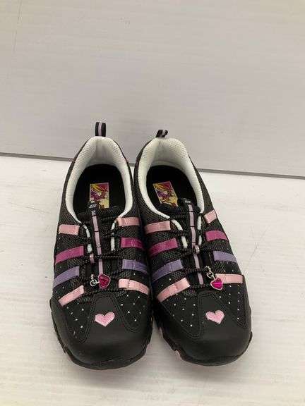 Skechers Bikers Twinkler Elastika Bungees Girls' Size 4 Shoes with Box image