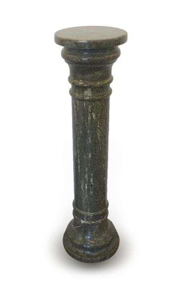 Green Marble Pedestal Plant Stand image