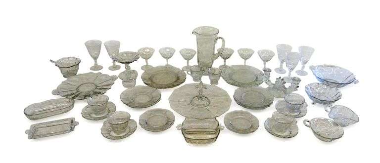 Fostoria Chintz Baroque 48 Piece Glassware Set image