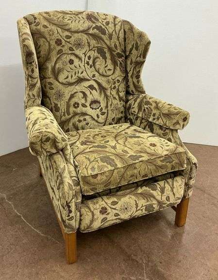 Floral Upholstered Recliner by Walter E. Smithe... see description image