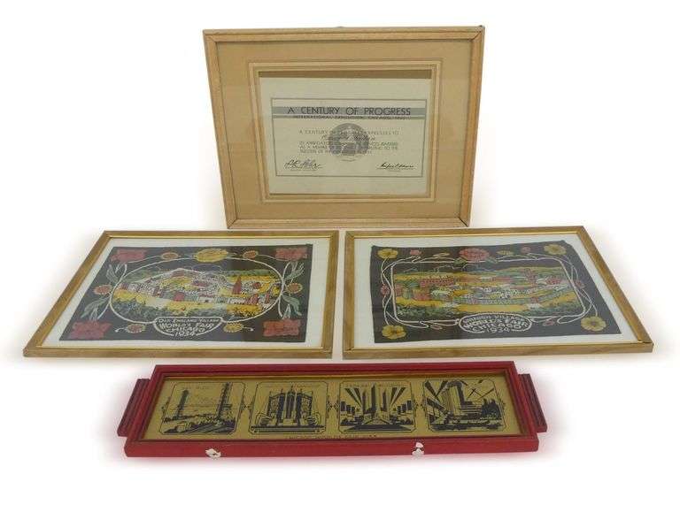 1933-1934 Chicago World's Fair Framed Prints & Certificate image