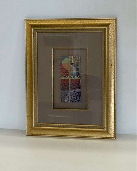 Framed Abstract Artwork "Mardi Gras II" by F. McLain image