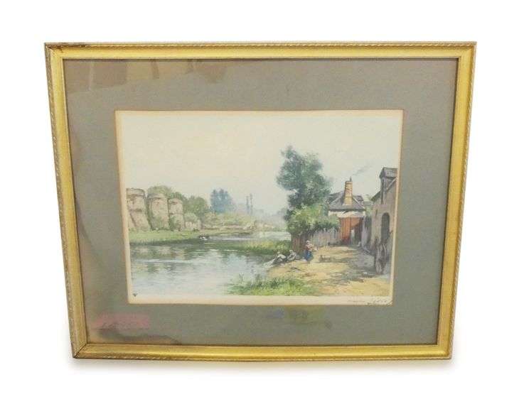 Maurice Levis  Framed Watercolor image