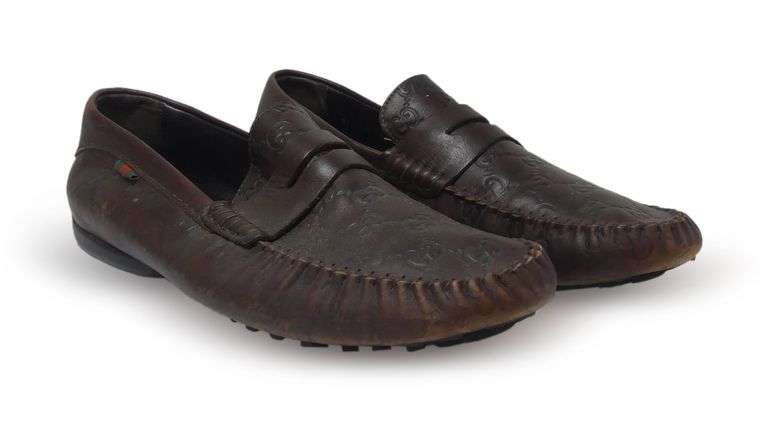 Gucci Brown Leather Loafers - Men's Size 8/10 image