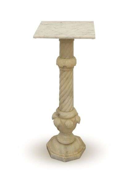 Ivory Color Marble Plant Stand image