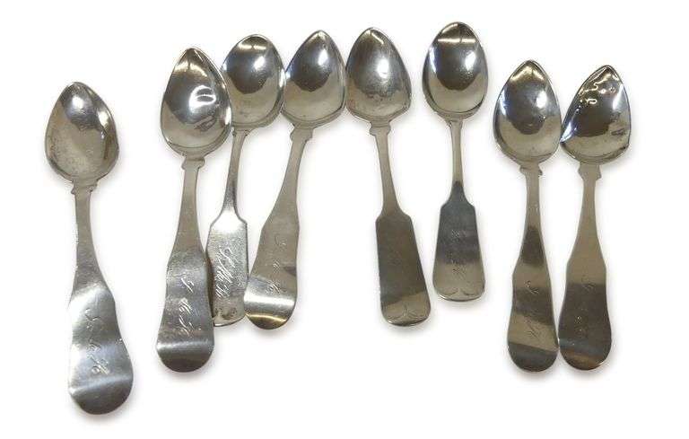 Group of Silver Spoons - A. Kirby, Milwaukee, B.T. Coe image