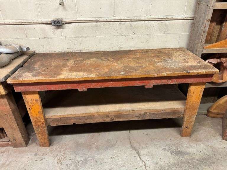 Wooden Work Bench ... 37 x 72 x 28 in. image
