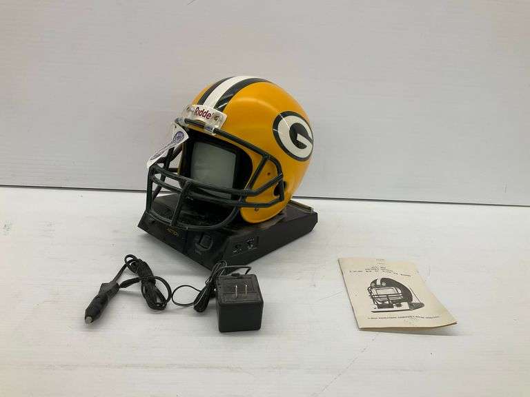 Vintage Action NFL Green Bay Packers Football Helmet Television/Radio image