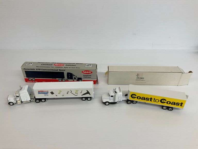 Two1/64 Scale  Diecast Semi Trucks: Peterbilt 379 & Kenworth T600A image