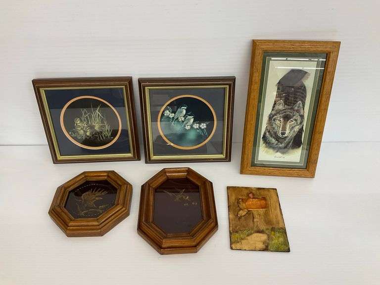 Framed Art Assortment - Wolf, Birds, Eagle, and More image