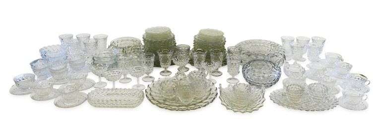 Fostoria American Pattern Clear 120-Piece Glassware Set image