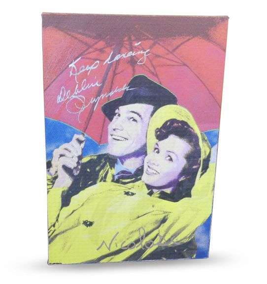 Debbie Reynolds and Gene Kelly "Singin' in the Rain" Artist Signed Giclee by Joseph Nicolosi image