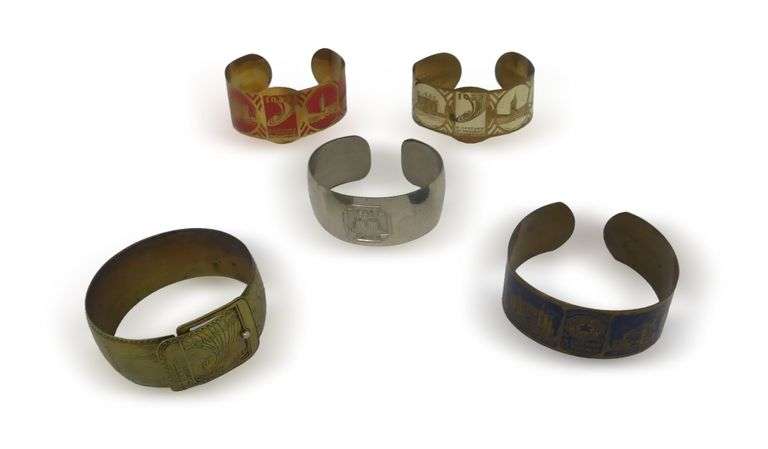 Five 1933 Chicago World's Fair Cuff Bracelets image