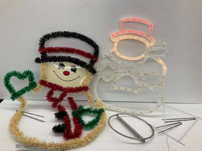 Holiday Silhouette Snowman Yard Decorations... see photos and description image