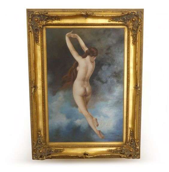 Gilt Framed Lost Pleiad Depiction Signed L. Mucke image