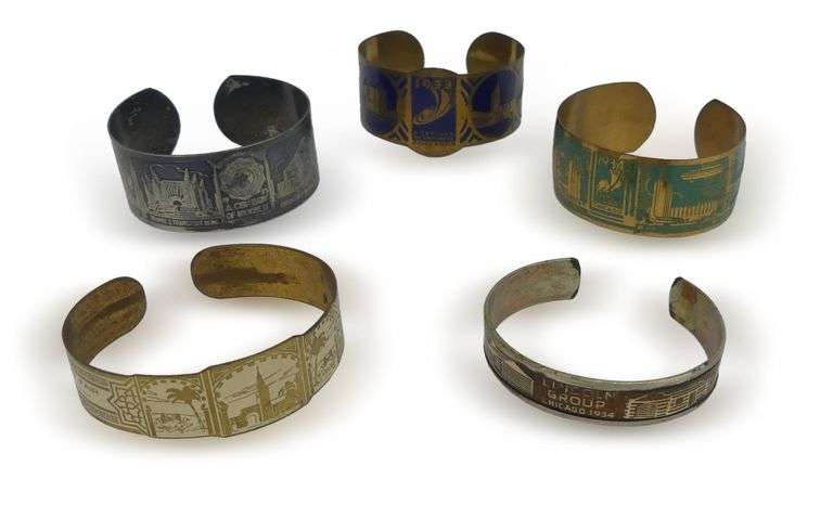 1933-1934 Chicago World's Fair Souvenir Bracelets image