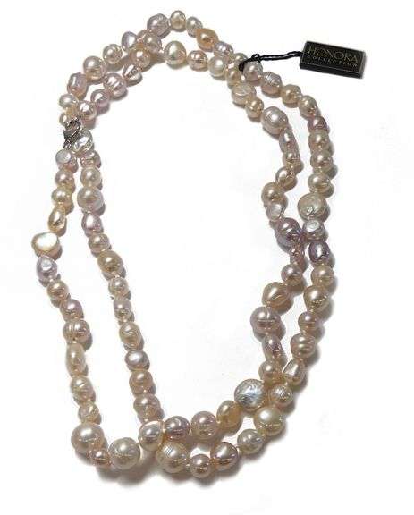Honora Freshwater Baroque Style Pearl Necklace with Sterling Clasp image